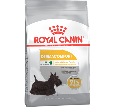 Royal Canin "Mini Dermacomfort", для собак мелких пород, при раздражениях и зуде, 1кг